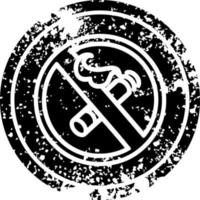 no smoking distressed icon vector