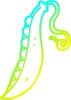 cold gradient line drawing cartoon peas in pod vector