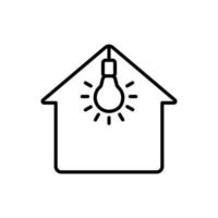 home with lamp icon vector