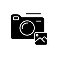 vector de icono de cámara y foto