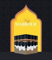 postal de letras hajj mabrour vector