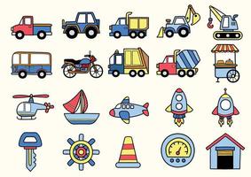 ilustración de vector de objeto de icono de vehículos para banner
