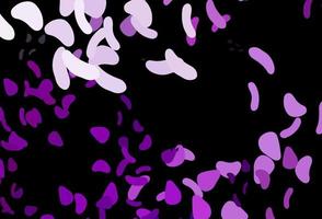Dark Purple vector pattern with chaotic shapes.