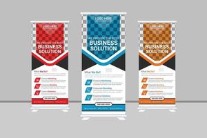 corporate business roll up banner signage standee template unique design vector