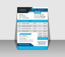 Minimal corporate business invoice template vector