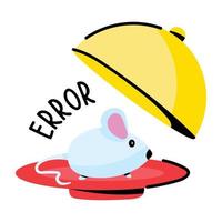 A unique handcrafted sticker of error alert vector