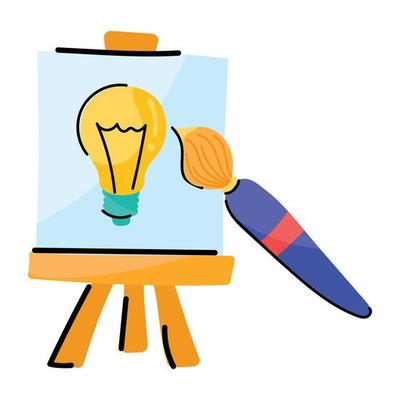 Modern flat sticker of creativity