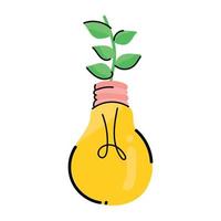 A customizable sticker of eco light vector