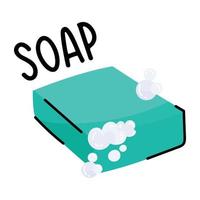 A hand drawn sticker of soap vector