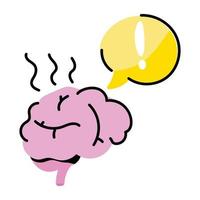 A customizable sticker of brainstorming error vector