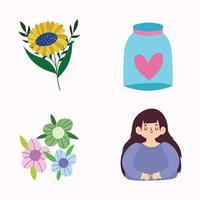 mothers day icons vector