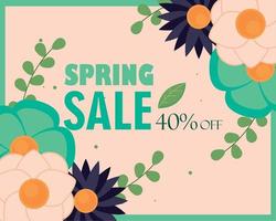 spring sale offer vector