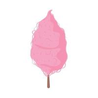 candy cotton in stick vector