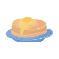 pancakes with butter vector