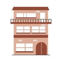 edificio con balcón vector