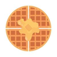 waffles with butter vector