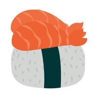 sushi con camarones vector