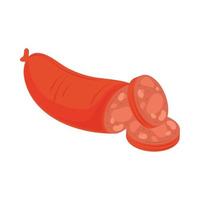 sausage icon isolated vector