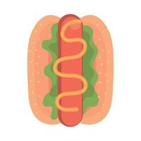 hot dog fast food vector