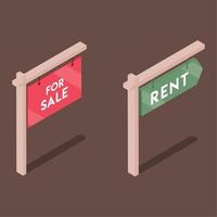real estate signs vector