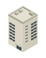 isometric building architecture vector