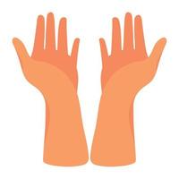 hands open gesture vector