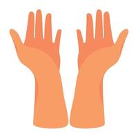 hands open gesture vector