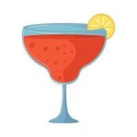 cocktail with lime vector