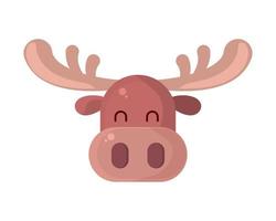 moose face cartoon vector