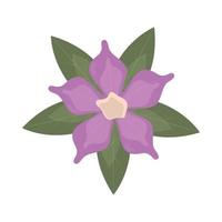 violet flower icon vector