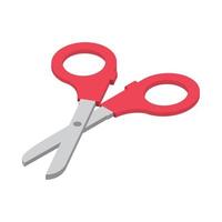 scissors icon isometric vector