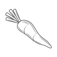 carrot sketch icon vector