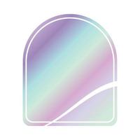 holographic flat icon vector