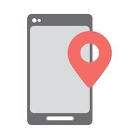 smartphone gps pointer vector