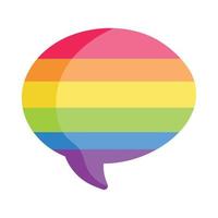 LGBTQ speech bubble vector