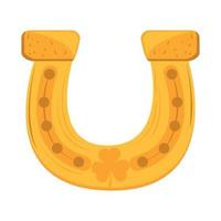 gold horseshoe icon vector