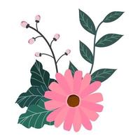 flowers plant leaves vector