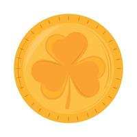 gold coin clover vector