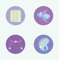 design round icons vector