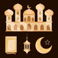 set of eid mubarak vector