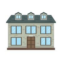 building exterior flat icon vector