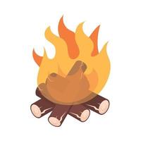 campfire icon isometric vector