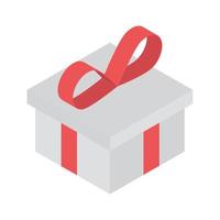 gift box isometric icon vector