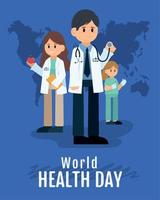 world health day greeting card vector