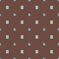 Mailbox engraved seamless pattern. Vintage letterbox in hand drawn style. vector