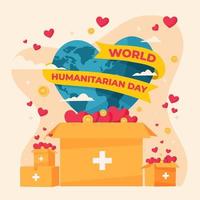 World Humanitarian Day Concept vector