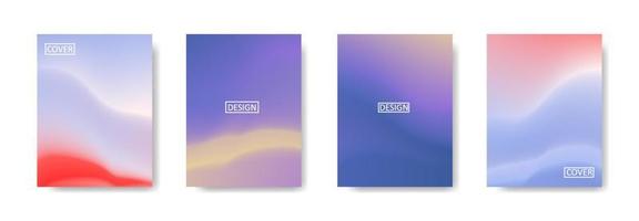 Set of abstract background with beautiful gradation color, colorful background for poster flyer banner backdrop.vertical banner.cool fluid background vector illustration