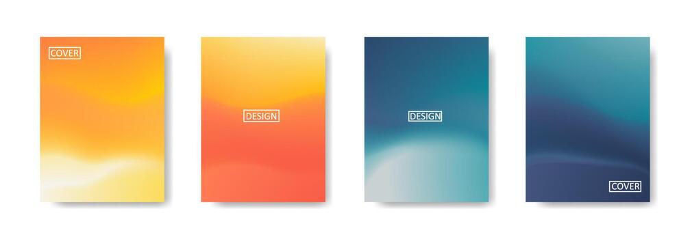 Set of abstract background with beautiful gradation color, colorful background for poster flyer banner backdrop.vertical banner.cool fluid background vector illustration