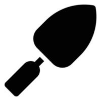 Construction Themed Solid Style Shovel Icon vector