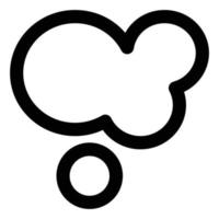 Snow Themed Line Style Cloud Icon vector